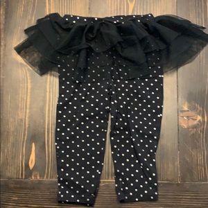 Polka dot tutu leggings